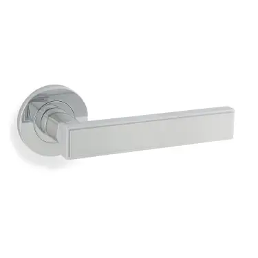Click Here To Enlarge This Photo Of AW260PC - Alexander & Wilks Jesper Lever on Round Rose - Polished Chrome