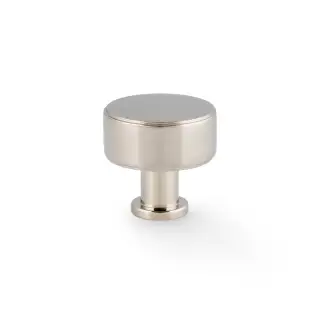 AW807P-35-PNPVD - Alexander & Wilks Lucia Plain Cupboard Knob - Polished Nickel PVD - 35mm