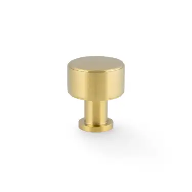 Click Here To Enlarge This Photo Of AW807P-29-SBPVD - Alexander & Wilks Lucia Plain Cupboard Knob - Satin Brass PVD - 29mm