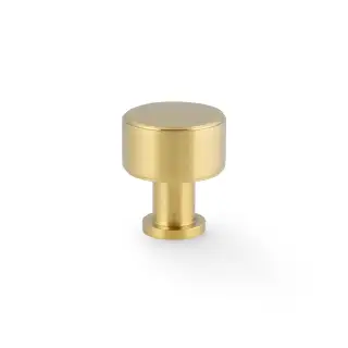 AW807P-29-SBPVD - Alexander & Wilks Lucia Plain Cupboard Knob - Satin Brass PVD - 29mm