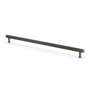 Click Here To Enlarge This Photo Of AW809-448-AB - Alexander & Wilks Crispin Knurled T-Bar Cupboard Pull Handle - Antique Brass - 448mm Centres