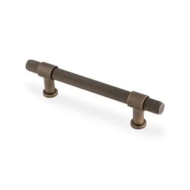 Click Here To Enlarge This Photo Of AW839R-128-AB - Alexander & Wilks Kingston Reeded Pull Handle 128mm c&sol;c - Antique Brass
