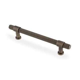 AW839R-160-AB - Alexander & Wilks Kingston Reeded Pull Handle 160mm c&sol;c - Antique Brass