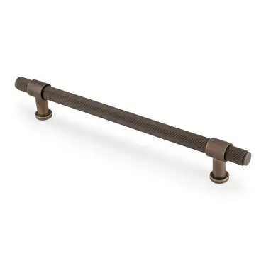 Click Here To Enlarge This Photo Of AW839R-224-AB - Alexander & Wilks Kingston Reeded Pull Handle 224mm c&sol;c - Antique Brass
