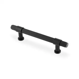 AW839R-128-BL - Alexander & Wilks Kingston Reeded Pull Handle 128mm c&sol;c - Black
