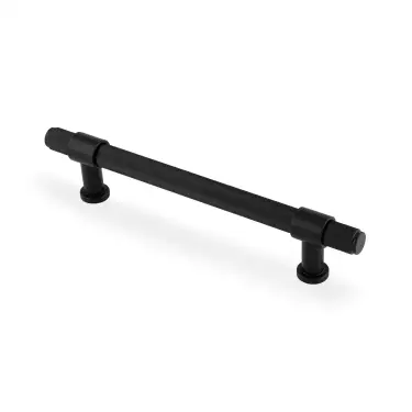 Click Here To Enlarge This Photo Of AW839R-160-BL - Alexander & Wilks Kingston Reeded Pull Handle 160mm c&sol;c - Black
