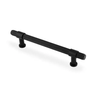 AW839R-160-BL - Alexander & Wilks Kingston Reeded Pull Handle 160mm c&sol;c - Black