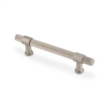 Click Here To Enlarge This Photo Of AW839R-128-SNPVD - Alexander & Wilks Kingston Reeded Pull Handle 128mm c&sol;c - Satin Nickel PVD