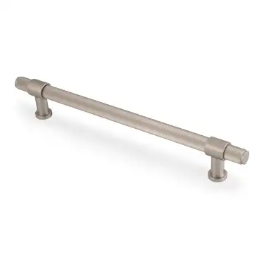 Click Here To Enlarge This Photo Of AW839R-224-SNPVD - Alexander & Wilks Kingston Reeded Pull Handle 224mm c&sol;c - Satin Nickel PVD