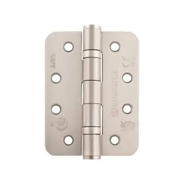 Click Here To Enlarge This Photo Of HIN1433&sol;11SN&sol;R - Carlisle Brass Eurospec 102mm x 76mm x 3mm CE Fire Rated Grade 11 Ball Bearing Hinges &lpar;Radius&rpar; Satin Nickel