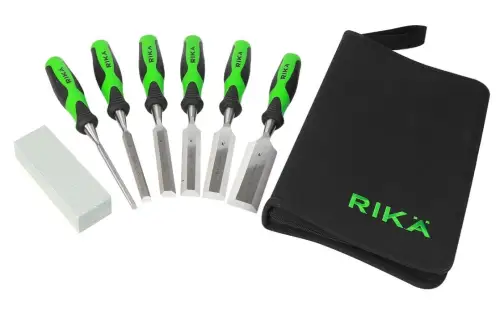 Click Here To Enlarge This Photo Of CHIS007 Rika 7-Piece Bevel Edge Wood Chisel Set