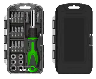 SDRI033 Rika 33-Piece 1&sol;4" Professional Drive Screwdriver and Adapter Set