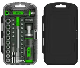 RDRI029 Rika 29-Piece 1&sol;4" Professional Ratchet Screwdriver and Bit Set