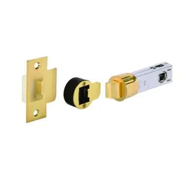 Click Here To Enlarge This Photo Of H1302SB - Hunta Satin Brass 76mm Bullet Latch