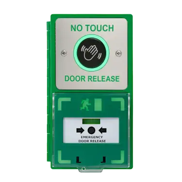 Click Here To Enlarge This Photo Of L33967 - ICS Dual Unit MCP110 Call Point With Infrared Touch Free Exit Button &lpar;Vertical&rpar; DBB-H-IR-110-V