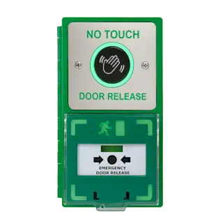 L33967 - ICS Dual Unit MCP110 Call Point With Infrared Touch Free Exit Button &lpar;Vertical&rpar; DBB-H-IR-110-V