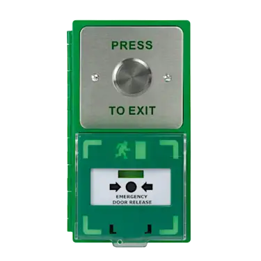 Click Here To Enlarge This Photo Of L33965 - ICS Dual Unit MCP110 Call Point With Large 35mm Exit Button &lpar;Vertical&rpar; DBB-H-06-110-V