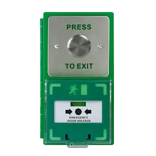 L33965 - ICS Dual Unit MCP110 Call Point With Large 35mm Exit Button &lpar;Vertical&rpar; DBB-H-06-110-V