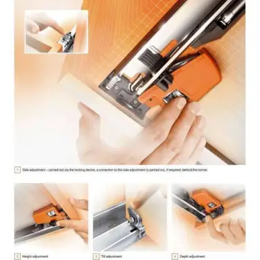 Click Here To Enlarge This Photo Of T51&period;7601PR BLUM MOVENTO Locking Devices with Side Adjustment &lpar;1x LH &plus; 1x RH&rpar;