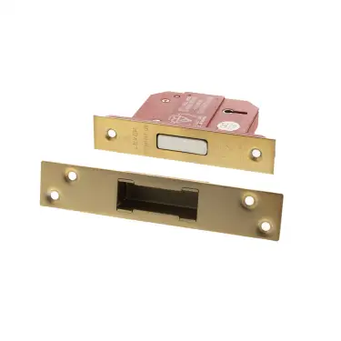 Click Here To Enlarge This Photo Of Atlantic - ALKDEAD5LK25SB British Standard 5 Lever Key Deadlock 2&period;5" - Satin Brass