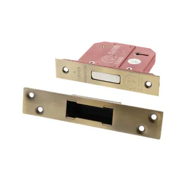 Click Here To Enlarge This Photo Of Atlantic - ALKDEAD5LK3MAB British Standard 5 Lever Key Deadlock 3" - Matt Antique Brass