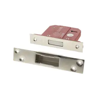 Atlantic - ALKDEAD5LK3PN British Standard 5 Lever Key Deadlock 3" - Polished Nickel
