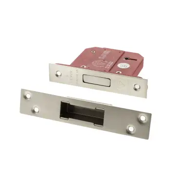Click Here To Enlarge This Photo Of Atlantic - ALKDEAD5LK3SN British Standard 5 Lever Key Deadlock 3" - Satin Nickel