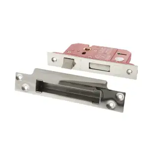 Atlantic - ALKSASH5LK25PN British Standard 5 Lever Key Sashlock 2&period;5" - Polished Nickel
