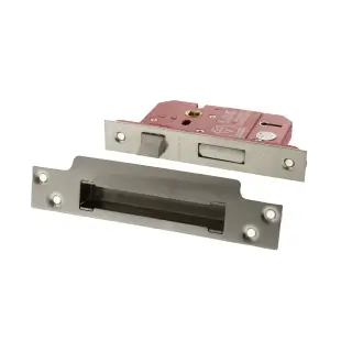 Atlantic - ALKSASH5LK3SN British Standard 5 Lever Key Sashlock 3" - Satin Nickel