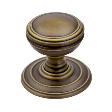Click Here To Enlarge This Photo Of FB305AB Zoo Hardware Fulton & Bray Mortice Knob on Round Rose &lpar;Unsprung&rpar; Concealed Fix - Antique Brass