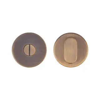 ZCS2005G3AB Zoo Hardware Peanut Thumbturn and Release - 52mm x 8mm &lpar;Grade 201&rpar; Antique Brass