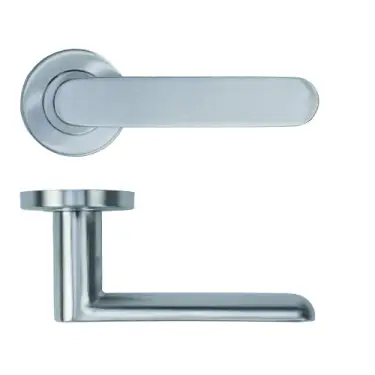 Click Here To Enlarge This Photo Of ZCS2090G3SS Zoo Hardware Atlas Lever on Round Rose - 52mm x 8mm &lpar;Grade 201&rpar; Powder Coated Black