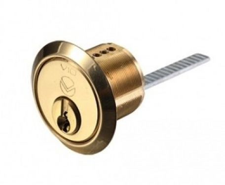 Click Here To Enlarge This Photo Of V10RMC20PBE - Zoo Hardware Vier V10 Universal Rim Cylinder Polished Brass