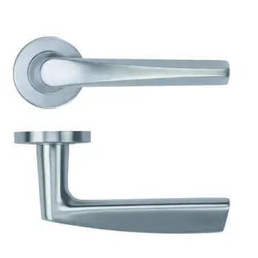 Click Here To Enlarge This Photo Of ZCS2170G3SS Zoo Hardware Designer Lever on Round Rose - 52mm x 8mm &lpar;Grade 201&rpar; Satin Stainless Steel