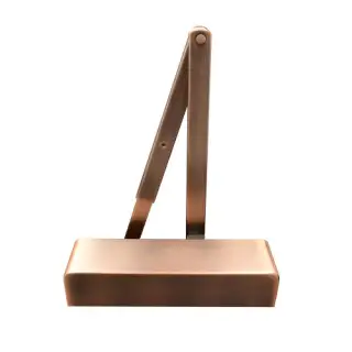ZDC0024A-BZ Zoo Hardware Power Size 2-4 Overhead Door Closer with Matching Arm and Semi Radius Cover - Bronze Finish