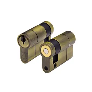 V5EP45SABKTD Zoo Hardware Vier 5 Euro Cylinder Profile 45mm Single Cylinder Keyed to Differ - Antique Brass Finish