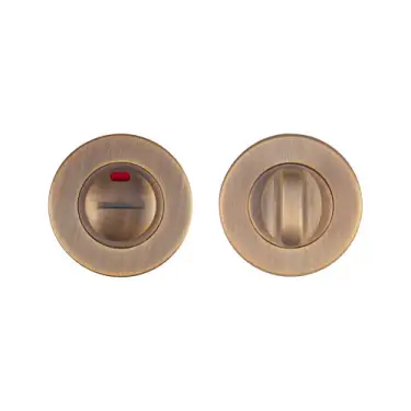 Click Here To Enlarge This Photo Of ZCS2004IG3AB Zoo Hardware Thumbturn and Release with Indicator - 52mm x 8mm &lpar;Grade 201&rpar; Antique Brass