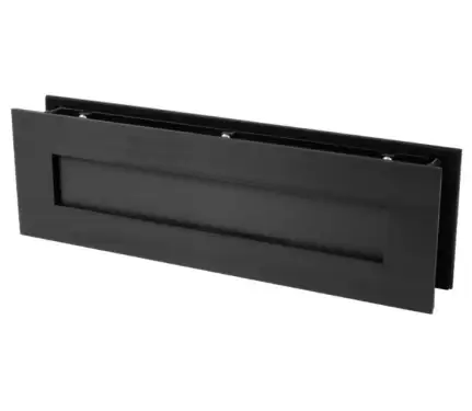 Click Here To Enlarge This Photo Of BLU Performance Classic Sleeved Letter Plate&comma; 330 x 100mm&comma; Up to 68mm Door Thickness&comma; 316 Stainless Steel in a PVD Stainless Satin Black Finish &lpar;LP430-PBK&rpar;