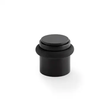 Click Here To Enlarge This Photo Of AW639PBL - Alexander & Wilks Brunel Plain Floor Mounted Door Stop - Black