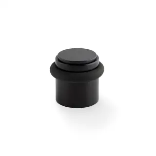 AW639PBL - Alexander & Wilks Brunel Plain Floor Mounted Door Stop - Black
