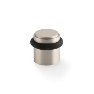 AW639PSN - Alexander & Wilks Brunel Plain Floor Mounted Door Stop - Satin Nickel