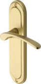 AMB6210-SB Heritage Brass Door Handle Lever Latch Ambassador Design Satin Brass Finish