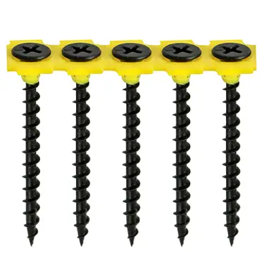 Click Here To Enlarge This Photo Of TIMCO Collated Drywall Coarse Thread Bugle Head Black Screws