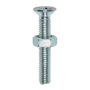 Click Here To Enlarge This Photo Of TIMCO Machine Countersunk Screws & Hex Nut Silver