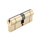 V5EP3545DPBE - Zoo Hardware Vier V5 Euro Profile Double Cylinder 80mm (35/45) Polished Brass