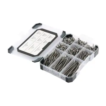 Click Here To Enlarge This Photo Of TIMCO Countersunk A2 Stainless Steel Woodscrews Mixed Tray - TRAY380