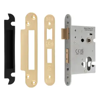 ESS5030SB&sol;R  - Carlisle Brass Easi-T Heavy Duty 76mm Euro Profile Sashlock &lpar;Radius Corners&rpar; Satin Brass