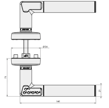 Click Here To Enlarge This Photo Of CHD-8812-8RH &lpar;E1200-RH&rpar; UNION Codehandle Battery Operated Digital Lock - Right Hand