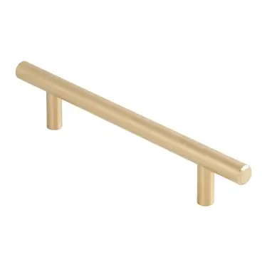 Click Here To Enlarge This Photo Of FTD445BSB - Carlisle Brass Fingertip Design 12mm Steel T-Bar Handle &lpar;128mm c&sol;c&rpar; 188mm Satin Brass