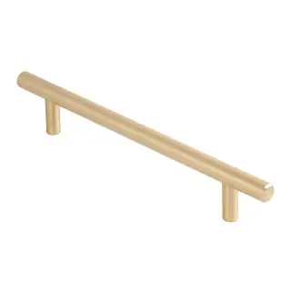 FTD445CSB - Carlisle Brass Fingertip Design 12mm Steel T-Bar Handle &lpar;160mm c&sol;c&rpar; 220mm Satin Brass